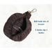 Coffee Bean Treat Bag is a  zipper pouch and matching wristlet  5 inches by 3 inches
